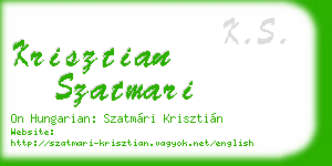 krisztian szatmari business card